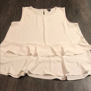 Ann Taylor white layer blouse